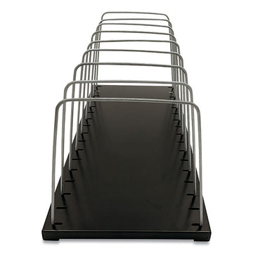 Huron Steel Wire Vertical File Organizer, 8 Sections, Letter Size Files, 18.25 X 8 X 7.5, Black-metal Gray freeshipping - TVN Wholesale